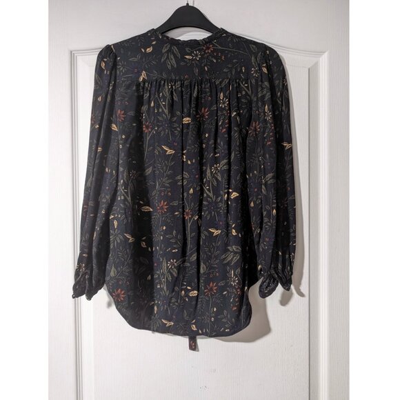 Ag Adriano Goldschmied | Savannah Floral Tie Neck Top - Picture 3 of 9